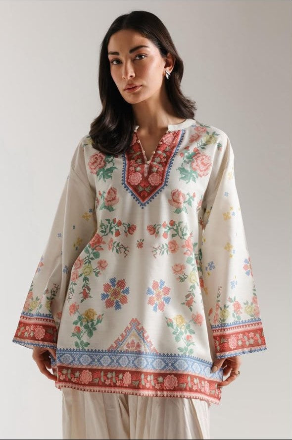 Women’s Floral Printed Kurti – Elegant Pakistani Wear