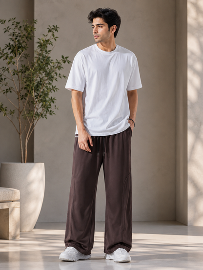 Men's Relaxed Fit Wide-Leg Trousers – Premium Casual Pants