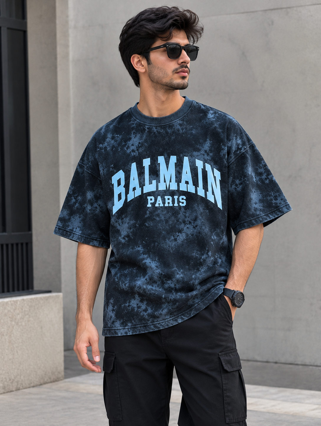 Balmain Pries Printed Dropshoulder – Cotton Jersey |