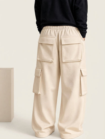 6-Pocket Cargo Baggy Trouser – Premium Cotton Fleece | Alvora