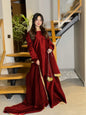 3 Piece Sharara Dress for Women – Long Flare Sharara with Dori Shirt & Organza Dupatta (Elegant Festive Wear)