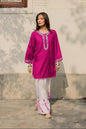 2PC Summer Cotton Dress for Women – Embroidered Shirt with Flapper (Soft Pure Cotton Casual Wear)