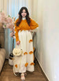 2PC Georgette Maxi Dress Set for Women – V Neck Bow Top with Long Flare Maxi (Elegant Party Wear)