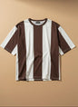 Premium Vertical Stripe T-Shirt for Men – Casual Round Neck Half Sleeve Tee