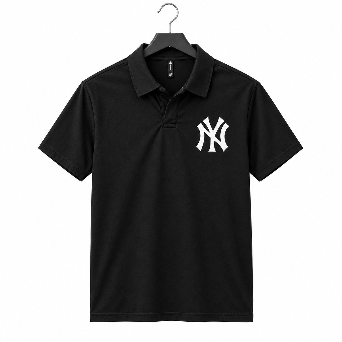 NY Embroidered 3-Piece Track Suit for Men – Polo T-Shirt, Shorts & Trouser (Black)